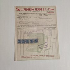 1921 Ditta Federico Fenini & C. Parma Materiale Per Uffici Fattura 