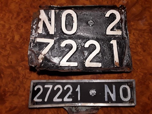 Targa auto epoca - d’epoca, completa
