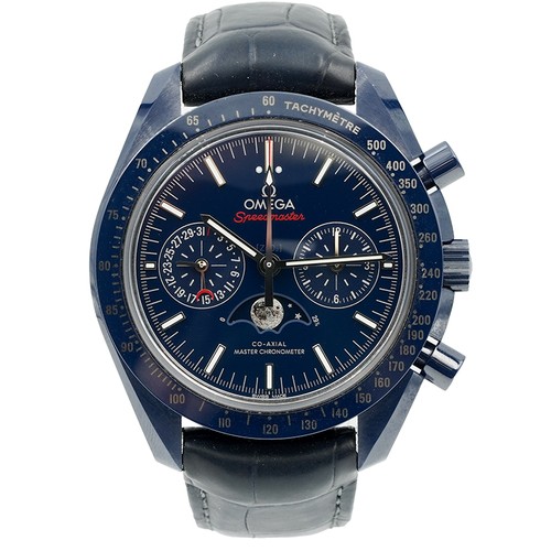 Omega speedmaster blue - blue, side