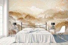 3D Gelber Berg Q7948 Tapete