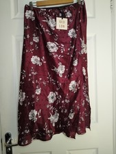 Gonna midi donna bordeaux