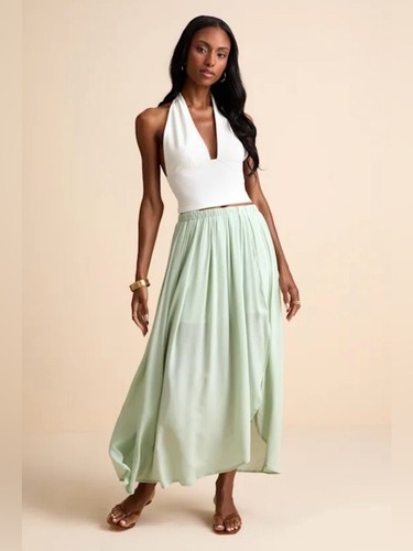 Maxi gonna lulu verde come - maxi,