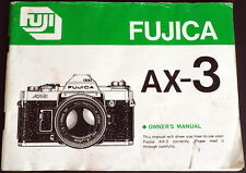Manuale utente originale Fujica AX-3 - Ottimo
