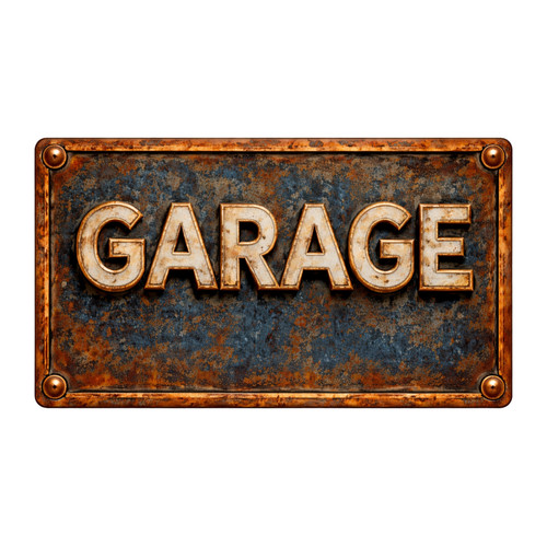 Decorazione targa garage - , in