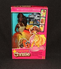 Barbie scatola rosa 1977 #2324 Barbie foto moda Christie afroamericana nuova con scatola