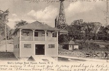 Well's College Boat House in Aurora NY 1908