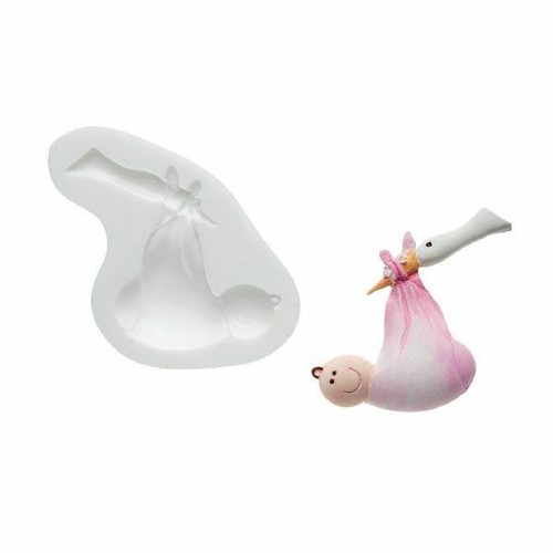 Stampo silicone cicogna con - cicogna,