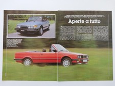 Clipping Ritaglio Articolo 1986 BMW 325i Cabrio vs SAAB 900 Turbo Cabriolet