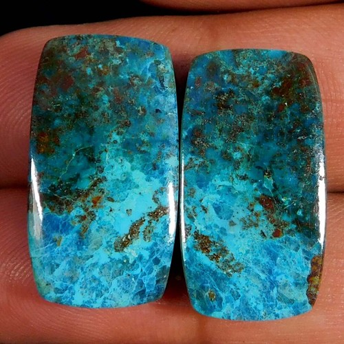 Coppia cuscini cabochon blu - coppia,