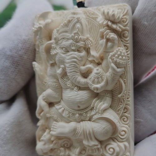 Resin ganesha amulet - resin, pendant
