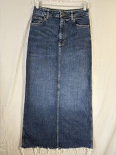 Maxi gonna Zara blu denim tg S