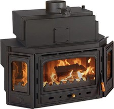 Inserto camino PRITY TC W28 | 33,3 kW | Stufa con tasca d'acqua e porta in ghisa