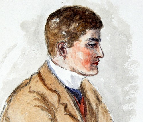 Antico dipinto ritratto