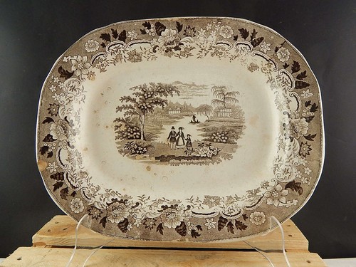 Antico 1850 grande vassoio - 1850,