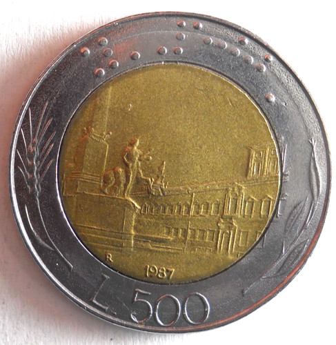 Italia 500 lire 1987 - -, moneta