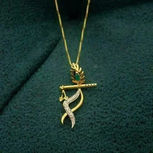 Ciondolo flauto smeraldo verde