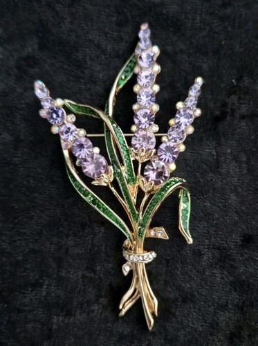 Grande spilla bouquet lavanda