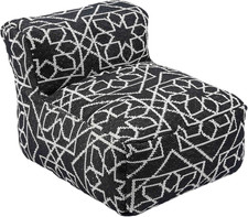 Chiara Black Accent Pouf -