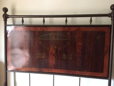 camera matrimoniale usata inizio 900 letto in ferro, comodini e cassettone noce