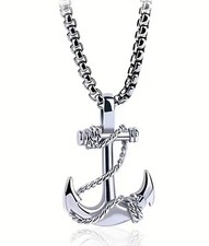Collana uomo con ANCORA in ACCIAIO  da Uomo e Donna
