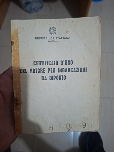 Certificato uso motore - uso,