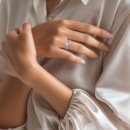 Anello sposa con - con, diamanti