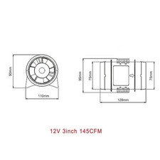 Nero 12V 3" In-line Cabina