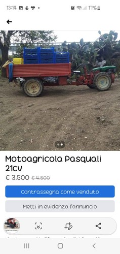 Moto coltivatore agricola