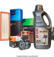Kit Tagliando Filtri Champion e 4L Olio Fiat Doblo Cargo 1.6 Natural Power 02-
