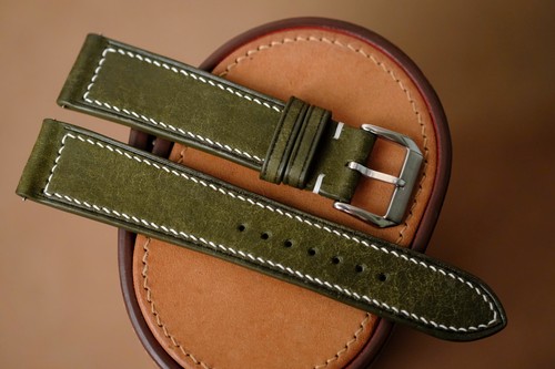Cinturino orologio pelle verde