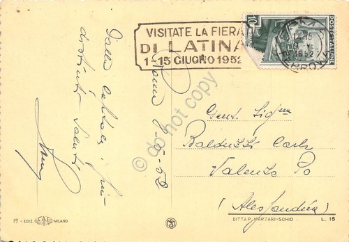 Cartolina roma lago - roma, villa