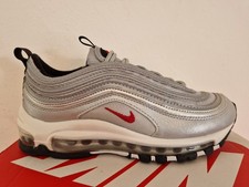 NIKE AIR MAX 97 QS GS ARGENTO BAFFETTO ROSSO N. 36,5 BELLISSIME TN UNICHE SILVER