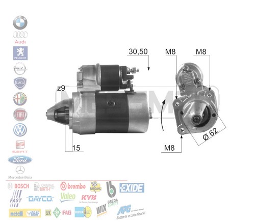 Motorino avviamento 0 8 - v, 0,8