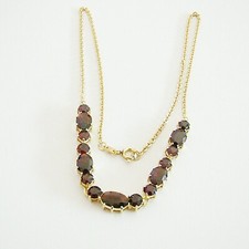 Collana oro granato 333 8 kt