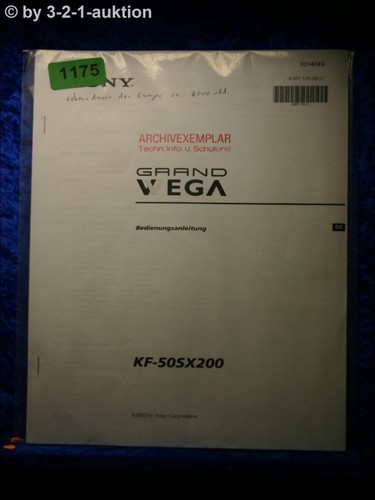 Sony bedienungsanleitung - sony, kf