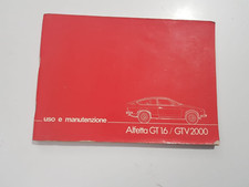 LIBRETTO USO E MANUTENZIONE ALFA ROMEO ALFETTA GT 1.6 GTV 2000  ED. 6/76 ITA