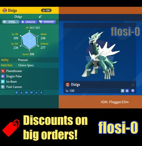6iv shiny dialga pokemon - shiny,