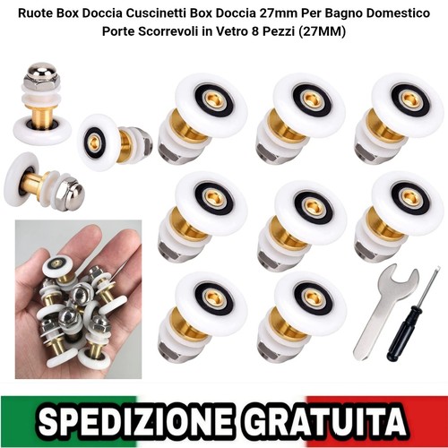 Ruote box doccia 27mm nylon - box,