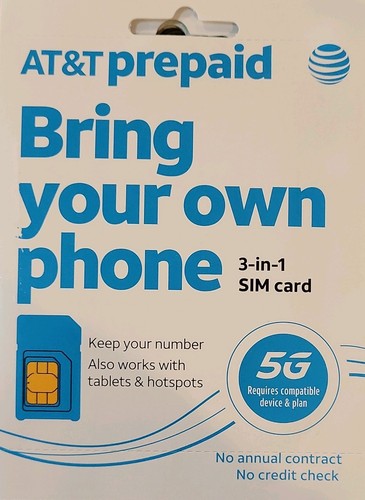 Kit sim prepagato porta - at&t,