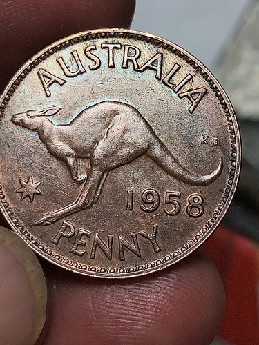 Australia penny 1958 canguro - 1958,