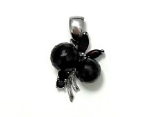 Pendente ciondolo granato ceco rosso TURNOV, argento 925 rodiato