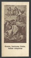 Estampa antigua de la Santissima Trinidad andachtsbild santino holy card santini