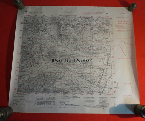 Rara carta mappa tursi - mappa, matera