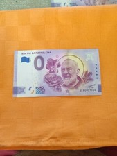 0€ ZERO EURO SOUVENIR BANCONOTA ITALIA 2020 SAN PIO DA PIETRELCINA - PADRE PIO.