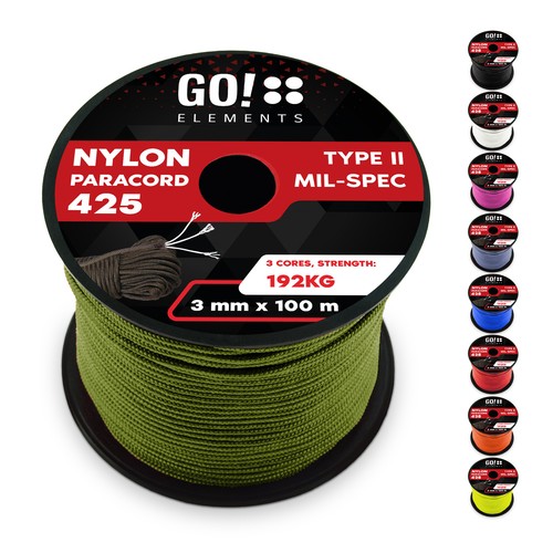 Corda paracord 3mm tipo - corda,