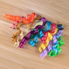 12 Pezzi Capelli Colorati Clip Ricci Extension Capelli Gradiente (Colore Casuale)
