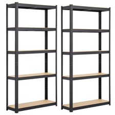 2 Scaffali Metallo a 5 Ripiani