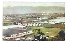 GORIZIA - Ponti: Ferroviario e IX Agosto sull'Isonzo - colori epoca - vg.anni 20