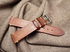 Cinturino  Artigianale 20 mm Pelle Vacchetta  Marrone  Fibbia 18  mm  (201802)
