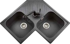 Plados Lavello Cucina Angolare Angolo 2 Vasche Gocciolatoio 83 cm FTA8320UG56